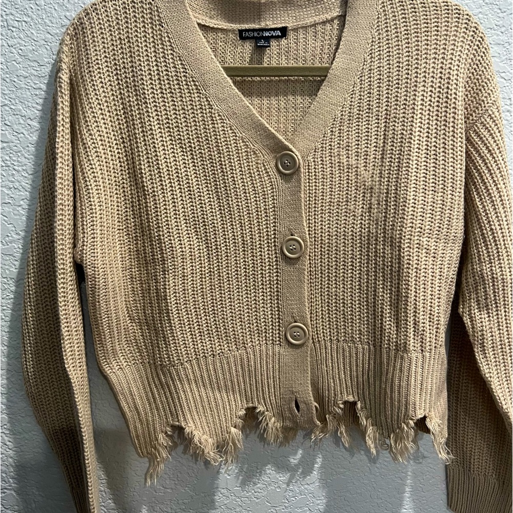 New Fashionnova women distressed cardigan for sale!